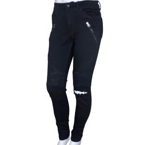 MYSTIQ Black Biker Jeans